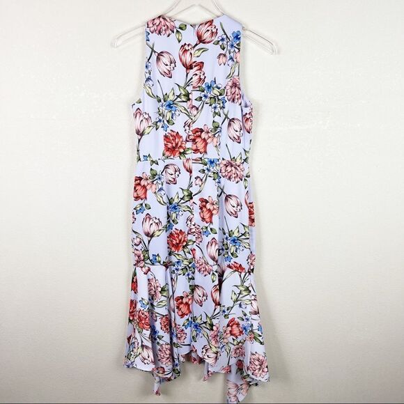Maggy London Floral Sleeveless Midi Dress Size 2 - Picture 7 of 9